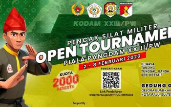 Pencak Silat Militer Open Tournament Piala Pangdam XXIII/PW Digelar 2–8 Februari 2026 di Palu